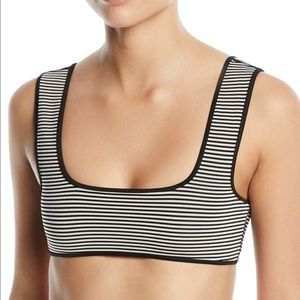 NWOT Marysia Tarpum Bay Striped Bikini Top Large